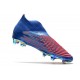 adidas Predator Edge+ FG Crampons Bleu Rouge