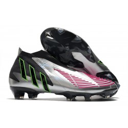 adidas Predator Edge+ FG Crampons Argent Noir Rose