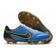 Crampons Nike Tiempo Legend 9 Elite FG Bleu Noir