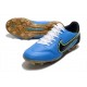 Crampons Nike Tiempo Legend 9 Elite FG Bleu Noir