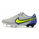 Crampons Nike Tiempo Legend 9 Elite FG Gris Brouillard Volt Sapphire