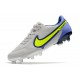 Crampons Nike Tiempo Legend 9 Elite FG Gris Brouillard Volt Sapphire