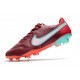 Crampons Nike Tiempo Legend 9 Elite FG Rouge Equipe Blanc Hibiscus Mystique