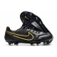 Crampons Nike Tiempo Legend 9 Elite FG Noir Gris Foncé Métallique Anthracite