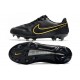 Crampons Nike Tiempo Legend 9 Elite FG Noir Gris Foncé Métallique Anthracite