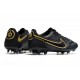 Crampons Nike Tiempo Legend 9 Elite FG Noir Gris Foncé Métallique Anthracite