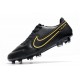 Crampons Nike Tiempo Legend 9 Elite FG Noir Gris Foncé Métallique Anthracite