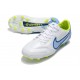 Crampons Nike Tiempo Legend 9 Elite FG Blanc Bleu