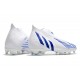 adidas Predator Edge+ FG Crampons Blanc Bleu Hi Res Blanc