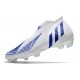 adidas Predator Edge+ FG Crampons Blanc Bleu Hi Res Blanc