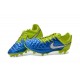 Nouveau Chaussure de Foot Nike Tiempo Legend FG Bleu Lagon Blanc Volt Noir