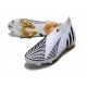 adidas Predator Edge+ FG Crampons Blanc Or Noir