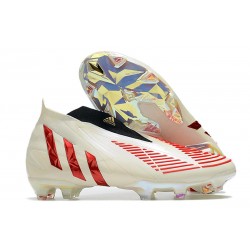 adidas Predator Edge+ FG Crampons Showdown - Blanc Rouge Doré