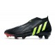 adidas Predator Edge+ FG Crampons Noir Vert