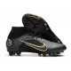 Nike Mercurial Superfly 8 Elite AG Pro Noir Or Métallique Argent