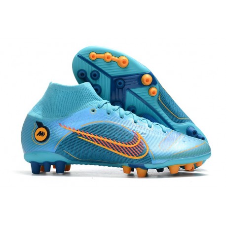 Nike Mercurial Superfly 8 Elite AG Bleu Chlorine Orange Laser Marina