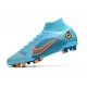 Nike Mercurial Superfly 8 Elite AG Bleu Chlorine Orange Laser Marina