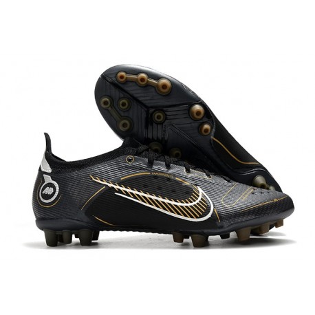 Nike Mercurial Vapor 14 Elite AG-PRO Noir Or Métallique Argent