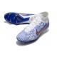 Nike Air Zoom Mercurial Superfly 9 Elite FG Blanc Bleu Or