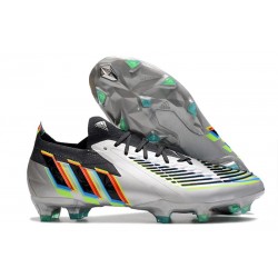 adidas Predator Edge.1 Low Cut FG Argent Métallique Noir Jaune Solaire