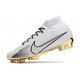 Nike Air Zoom Mercurial Superfly 9 Elite FG Blanc Or Noir