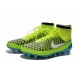 Crampons Football Magista Obra FG Chaussure Homme Volt Blanc Bleu Lagon Noir