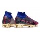 Nike Air Zoom Mercurial Superfly 9 Elite FG Rose Bleu