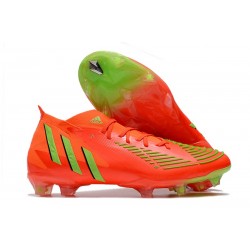 Neuf adidas Predator Edge.1 FG Rouge Solaire Vert Solaire Equipe Noir