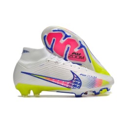 Nike Air Zoom Mercurial Superfly IX Elite FG Blanc Bleu Rose