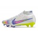 Nike Air Zoom Mercurial Superfly IX Elite FG Blanc Bleu Rose