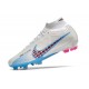 Nike Air Zoom Mercurial Superfly IX Elite FG Blanc Bleu