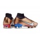 Nike Air Zoom Mercurial Superfly IX Elite FG Bronze Blanc Bleu