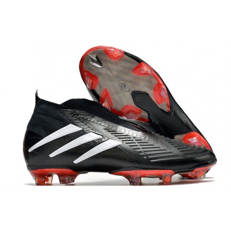 adidas Predator Edge+ FG Crampons Noir Blanc Rouge