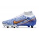 Nike Zoom Mercurial Superfly 9 Elite SG Blanc Bleu