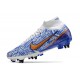 Nike Zoom Mercurial Superfly 9 Elite SG Blanc Bleu