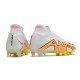 Nike Air Zoom Mercurial Superfly IX Elite FG Blanc Rose Jaune