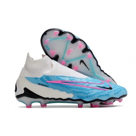 Nike Phantom GX Elite DF FG Bleu Baltique Rose Blanc Bleu Laser