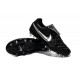 Nike Tiempo Legend V FG terrain sec - Chaussures Pas Cher - Totti Premium Argenté Noir