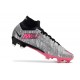 Nike Air Zoom Mercurial Superfly IX Elite XXV FG Argent Métallique Hyper Rose Noir