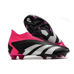 Chaussure adidas Predator Accuracy + FG Noir Blanc Rose Equipe Choc