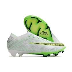 Nike Air Zoom Mercurial Vapor 15 Elite FG Blanc Vert