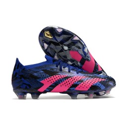 adidas Predator Accuracy.1 Low FG PP Bleu Lucide Magenta Réel Equipe Noir Foncé