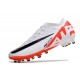 Nike Zoom Mercurial Vapor 15 Elite AG Blanc Cramoisi Vif Noir