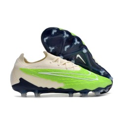 Chaussure Nike Phantom Gx Elite Fg Vert Blanc