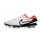 Chaussure Nike Tiempo Legend 10 Elite FG Blanc Noir Pourpre