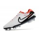 Chaussure Nike Tiempo Legend 10 Elite FG Blanc Noir Pourpre