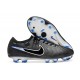 Chaussure Nike Tiempo Legend 10 Elite FG Noir Chrome Hyper Royal