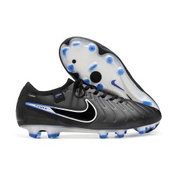 Chaussure Nike Tiempo Legend 10 Elite FG Noir Chrome Hyper Royal