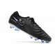 Chaussure Nike Tiempo Legend 10 Elite FG Noir Chrome Hyper Royal