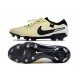 Chaussure Nike Tiempo Legend 10 Elite FG Beige Noir